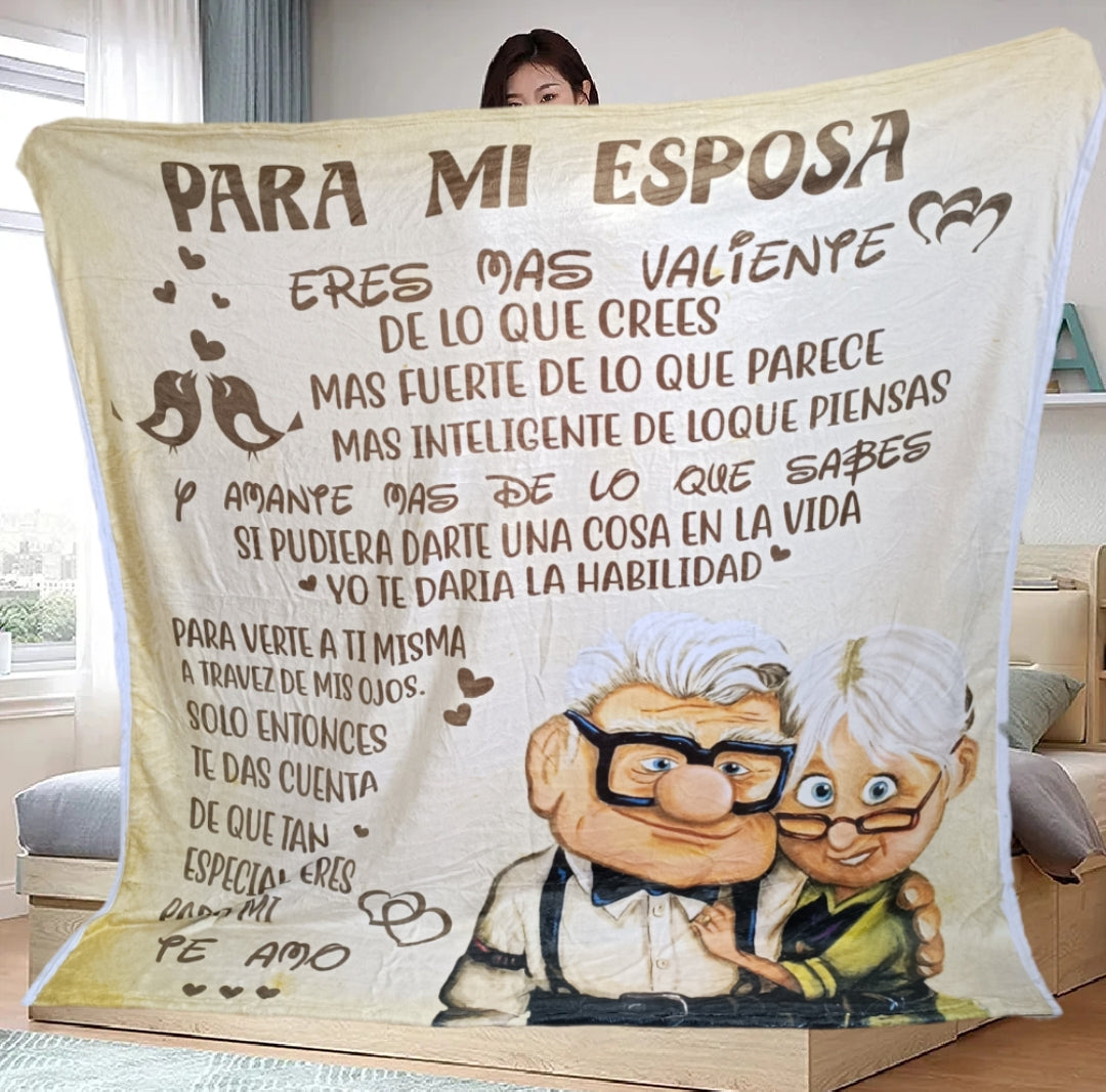 Envuelve a tu esposa en amor y calidez con nuestra manta personalizada