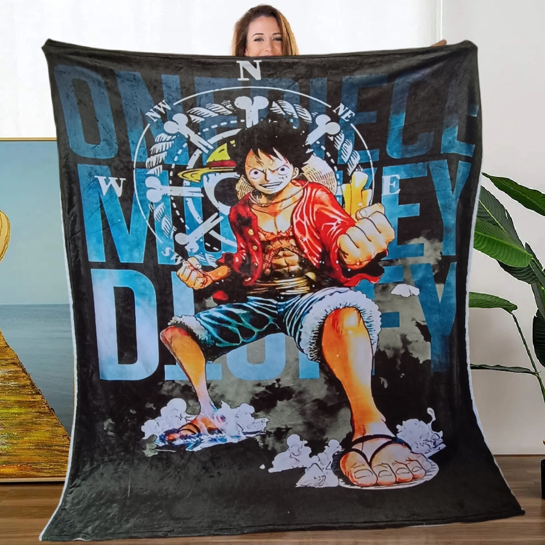 Navega en un mar de comodidad: Manta Personalizada de Luffy, Hecha para Soñadores.