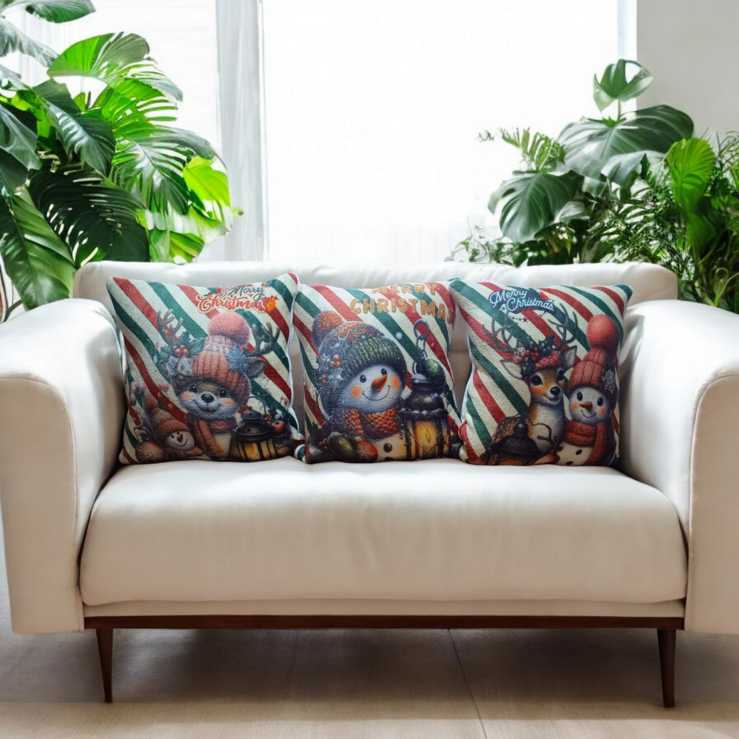 Cojín Navideño TRIO UltraSuave - DecorSoft Luxe