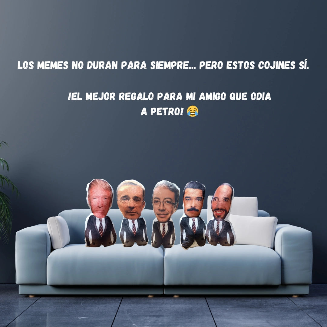 ¡Colección exclusiva! personajes mas controversiales e influyentes en la región versión cojín