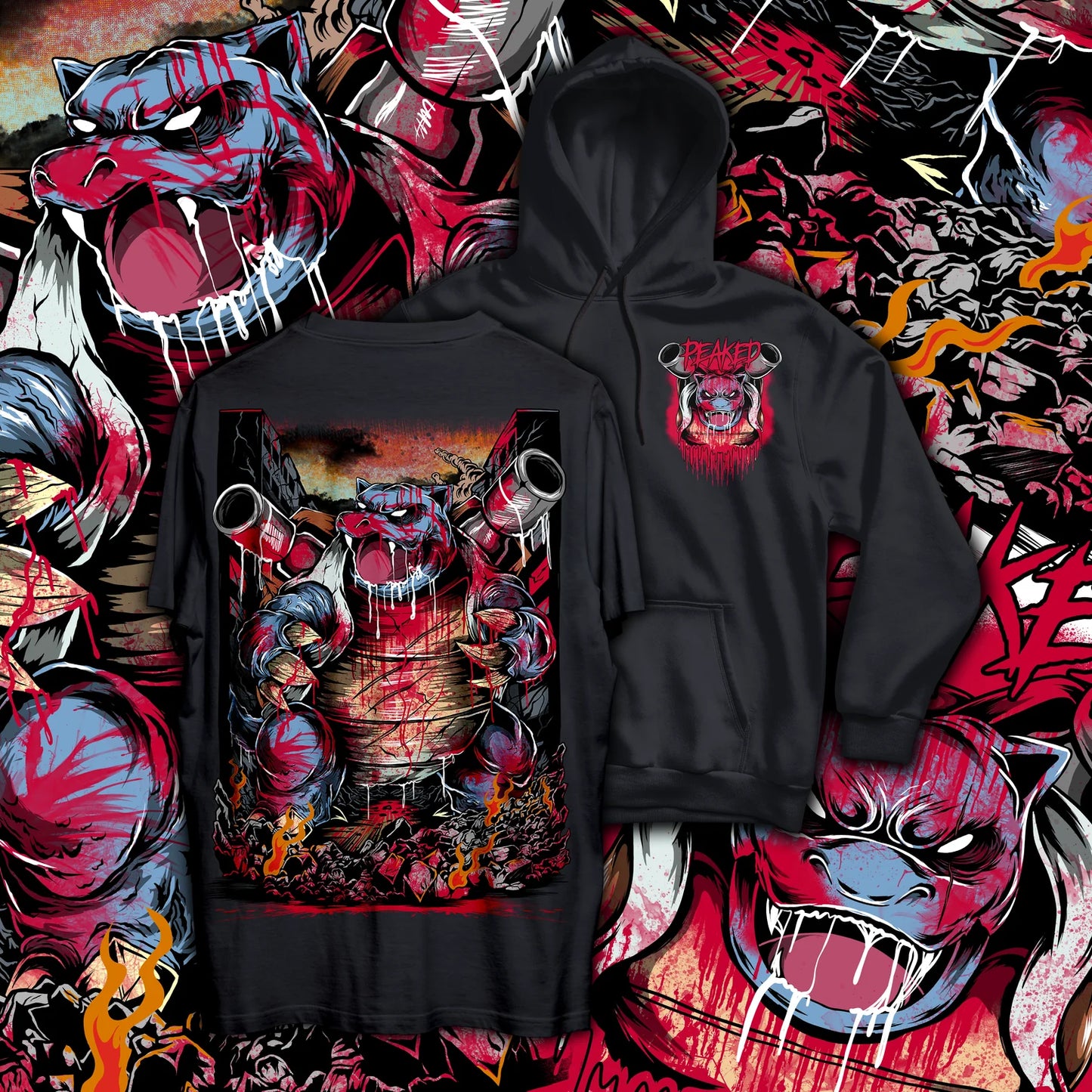 buzo blastoise negro. calidad premium ⭐