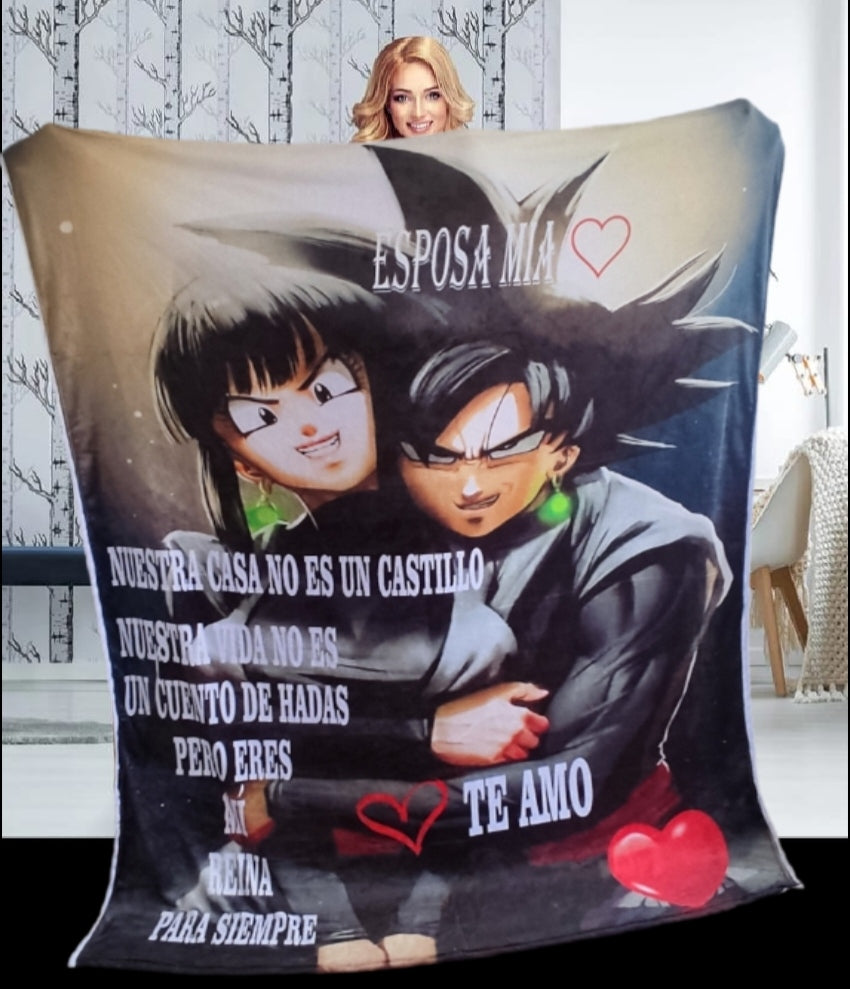 MANTA DE AMOR GOKU Y MILK💘