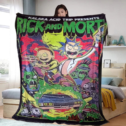 Eleva tu Descanso a Nuevas Alturas con la Manta de Alta Definición de Rick y Morty