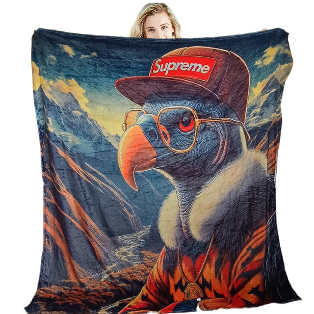 Abraza la Exclusividad: Manta Personalizada con la Majestuosidad del Cóndor Andino