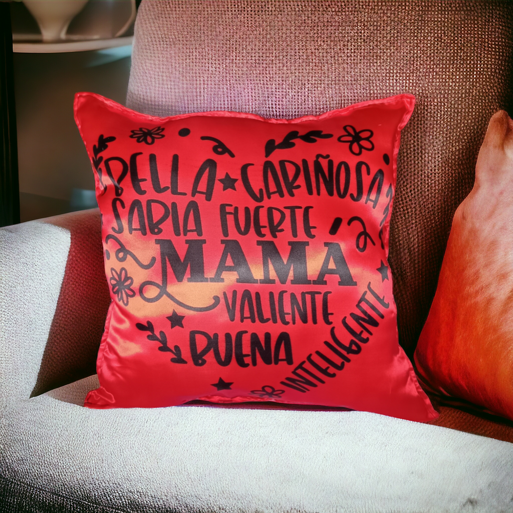 Crea un Momento Inolvidable: Cojines Personalizados en satín  para el Día de las Madres