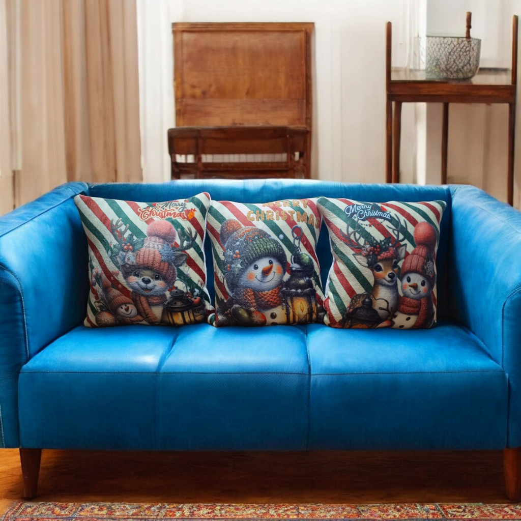 Cojín Navideño TRIO UltraSuave - DecorSoft Luxe