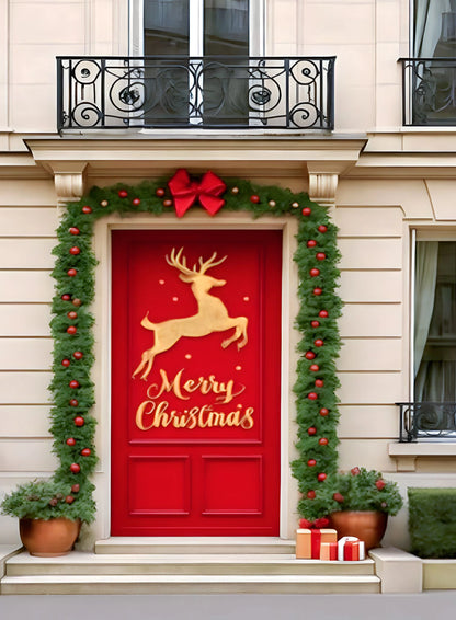 Puertas que brillan con el espíritu de la Navidad