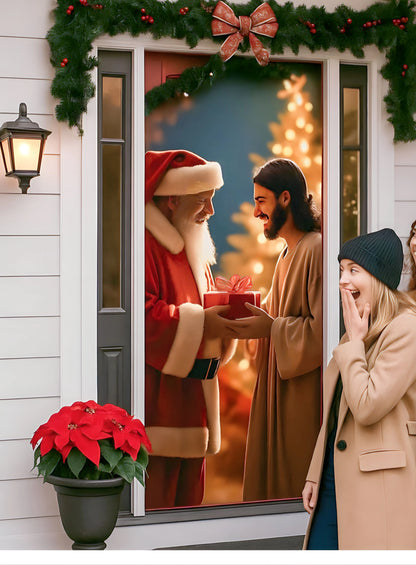 Puertas que brillan con el espíritu de la Navidad