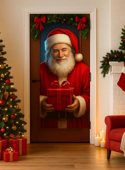 Puertas que brillan con el espíritu de la Navidad