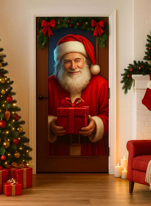 Puertas que brillan con el espíritu de la Navidad