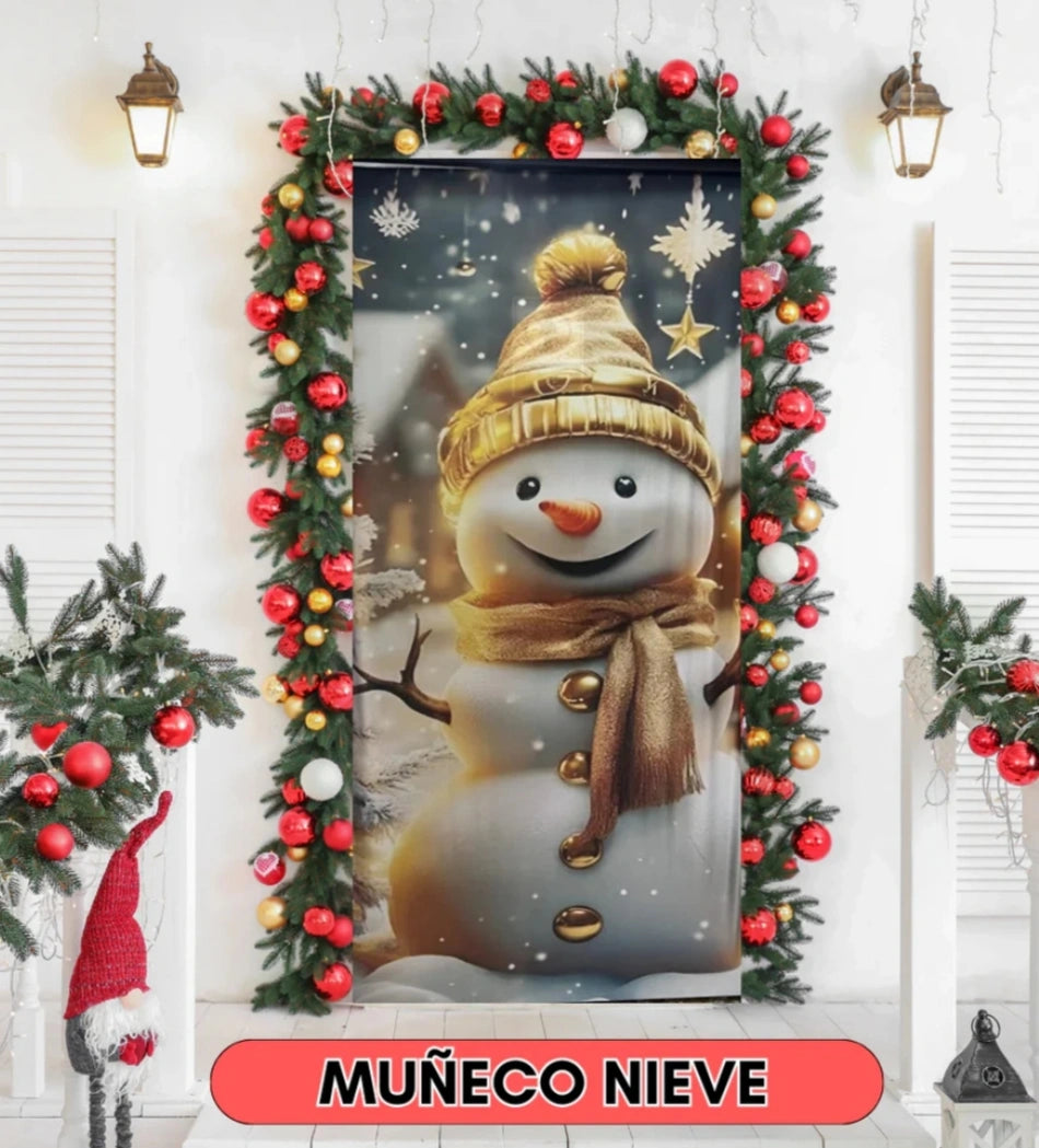 Puertas que brillan con el espíritu de la Navidad