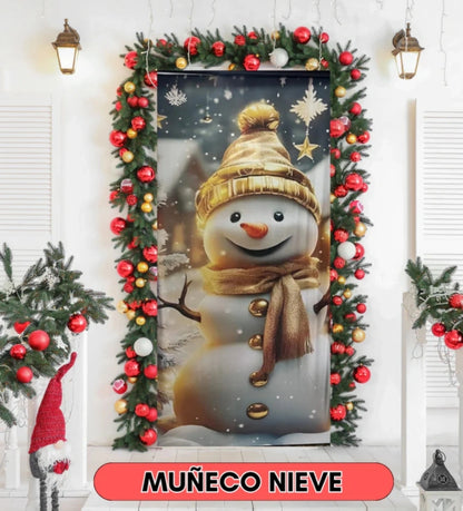 Puertas que brillan con el espíritu de la Navidad