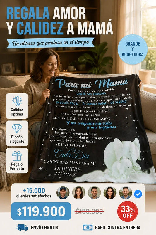 Hermosa manta para mamá.