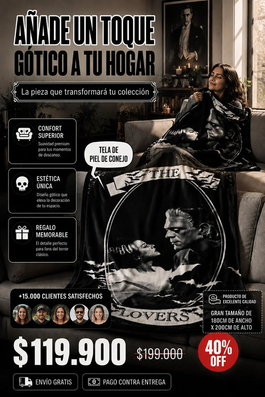 Manta Amor Inmortal™ – Pareja Gótica