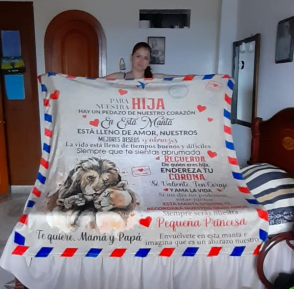 Para Nuestra Hija - QUIERO QUE SEPAS QUE TE QUEREMOS - Manta de Calidad